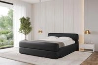 ALTDECOR Polsterbett mit Bettkasten - ENORA-Z-v1 - 140x200 - Schwarz - Bett mit
