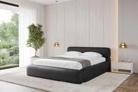 ALTDECOR Polsterbett mit Bettkasten - ENORA-v1 - 180x200 - Schwarz - Bett mit