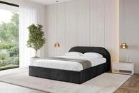 ALTDECOR Polsterbett mit Bettkasten - TIVON-v1 - 140x200 - Schwarz - Bett ohne