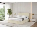 ALTDECOR Polsterbett mit Bettkasten - EMMI - 120x200 - Beige - Bett ohne Matratze,