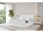 ALTDECOR Polsterbett mit Bettkasten - ELVA-Z - 140x200 - Wei&szlig; - Bett mit Kopfteil
