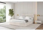 ALTDECOR Polsterbett mit Bettkasten - RENO - 160x200 - Beige - Bett ohne Matratze,