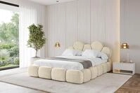 ALTDECOR Polsterbett mit Bettkasten - LANA - 140x200 - Beige - Bett mit Matratze