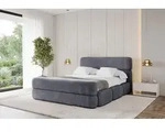 ALTDECOR Polsterbett mit Bettkasten - ELVA-Z - 120x200 - Dunkelgrau - Bett mit