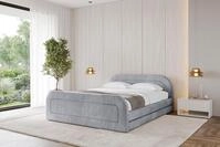ALTDECOR Polsterbett mit Bettkasten - LERIS-Z-v1 - 180x200 - Grau - Bett mit Matratze