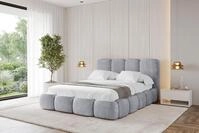 ALTDECOR Polsterbett mit Bettkasten - KALA - 140x200 - Grau - Bett mit Matratze
