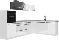 Eckk&uuml;che Vicco R-Line Wei&szlig; Hochglanz/Wei&szlig; 287 x cm Arbeitsplatte Marmor, Model