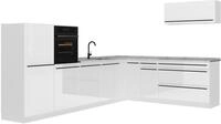 Eckk&uuml;che Vicco R-Line Wei&szlig; Hochglanz/Wei&szlig; 327 x cm Arbeitsplatte Marmor, Model