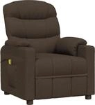 vidaXL Massagesessel Dunkelbraun Stoff