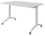 b&uuml;m&ouml; Seminartisch klappbar & fahrbar - Gestell: Silber, Gr&ouml;&szlig;e: 120 x 80 cm,