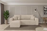 ALTDECOR Ecksofa mit Schlaffunktion und Bettkasten - SENO-L - 249x139x85 - Beige -