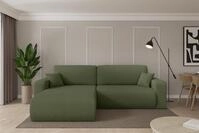 ALTDECOR Ecksofa mit Schlaffunktion und Bettkasten - BERY-L - 276x193x88 - Gr&uuml;n -