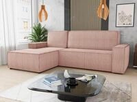 Ecksofa Totti L mit Schlaffunktion und Bettkasten - Cord Stoff - L-Form Couch,