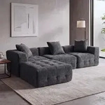 Sofa HWC-R33, 3-Sitzer Couch Polster-/Loungesofa, Stoff/Textil (340g/m2) 270cm