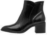 Tamaris Lederstiefel mit Rei&szlig;verschluss, Blockabsatz und runder Kappe -...