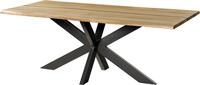 MASSIVMOEBEL24.DE Baumtisch Mango 180x90x74 natur lackiert / Epoxid schwarz,