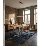 Esszimmertisch 120x60x76 cm Akazie Massivholz / Metall Esstisch Baumkante,