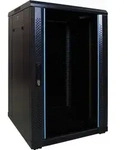 18 HE 19&rdquo; Serverschrank, mit Glast&uuml;r (BxTxH) 600 x 600 x 1000mm