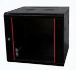 Baseline 12U Wandschrank mit Glast&uuml;r 600x600x635mm (BxTxH)