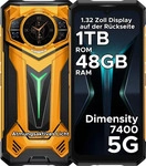 DOOGEE S200 Ultra Rugged Smartphone Handy, 5G, IP68/IP69K, 6,72" 120Hz, 1,32" AMOLED,