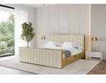 ALTDECOR Polsterbett mit Bettkasten - ENZO4-Z - 140x200 - Beige - Bett mit...