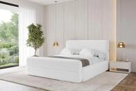 ALTDECOR Polsterbett mit Bettkasten - ENORA-Z - 180x200 - Wei&szlig; - Bett mit...