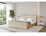 ALTDECOR Polsterbett mit Bettkasten - ENZO8-Z - 140x200 - Beige - Bett mit Kopfteil
