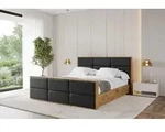 ALTDECOR Polsterbett mit Bettkasten - ENZO1-Z - 180x200 - Schwarz - Bett mit Kopfteil