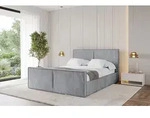 ALTDECOR Polsterbett mit Bettkasten - VANTO-Z - 200x200 - Grau - Bett mit Kopfteil