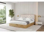 ALTDECOR Polsterbett mit Bettkasten - ENZO3 - 180x200 - Beige - Bett mit Matratze