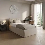 Home Collective Polsterbett 100x200 cm Doppelbett Bett mit verstellbarem...