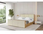 ALTDECOR Polsterbett mit Bettkasten - ENZO1-Z - 160x200 - Beige - Bett mit Matratze