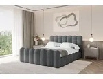 ALTDECOR Polsterbett mit Bettkasten - SORA-Z - 160x200 - Dunkelgrau - Bett mit