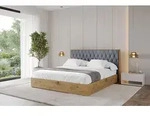 ALTDECOR Polsterbett mit Bettkasten - ENZO5 - 200x200 - Dunkelgrau - Bett mit