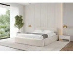 ALTDECOR Polsterbett mit Bettkasten - ENORA-v1 - 180x200 - Beige - Bett mit Matratze
