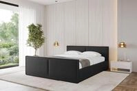 ALTDECOR Polsterbett mit Bettkasten - EMMI-Z-v1 - 120x200 - Schwarz - Bett mit