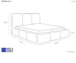Polsterbett 180x200 mit Bettkasten & Metall-Lattenrost &ndash; Stauraumbett mit...