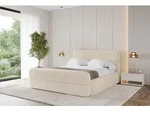 ALTDECOR Polsterbett mit Bettkasten - ENORA-Z - 160x200 - Beige - Bett mit Matratze