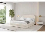 ALTDECOR Polsterbett mit Bettkasten - LERIS - 160x200 - Beige - Bett ohne Matratze,