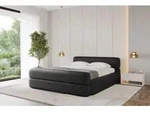 ALTDECOR Polsterbett mit Bettkasten - ENORA-Z-v1 - 140x200 - Schwarz - Bett mit