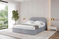 ALTDECOR Polsterbett mit Bettkasten - TIVON - 200x200 - Grau - Bett ohne Matratze,