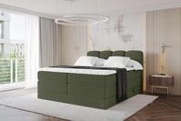 ALTDECOR Boxspringbett - H3/H4 Matratze und Topper - NINA KING - 120x200 - Gr&uuml;n -