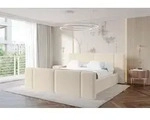 ALTDECOR Polsterbett mit Bettkasten - RIVO-Z - 160x200 - Dunkelbeige - Bett mit