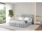 ALTDECOR Polsterbett mit Bettkasten - FINO - 180x200 - Grau - Bett ohne Matratze,