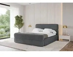 ALTDECOR Polsterbett mit Bettkasten - ENORA-Z - 200x200 - Dunkelgrau - Bett mit