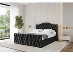 ALTDECOR Polsterbett mit Bettkasten - FALIO-Z - 180x200 - Schwarz - Bett mit Matratze
