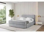 ALTDECOR Polsterbett mit Bettkasten - ELVA-Z - 120x200 - Grau - Bett mit Kopfteil und
