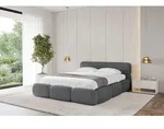 ALTDECOR Polsterbett mit Bettkasten - ELVA-v1 - 160x200 - Dunkelgrau - Bett ohne
