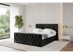 ALTDECOR Polsterbett mit Bettkasten - RENO-Z - 120x200 - Schwarz - Bett mit Matratze