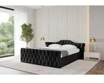 ALTDECOR Polsterbett mit Bettkasten - ZORAN-Z-v1 - 200x200 - Schwarz - Bett mit